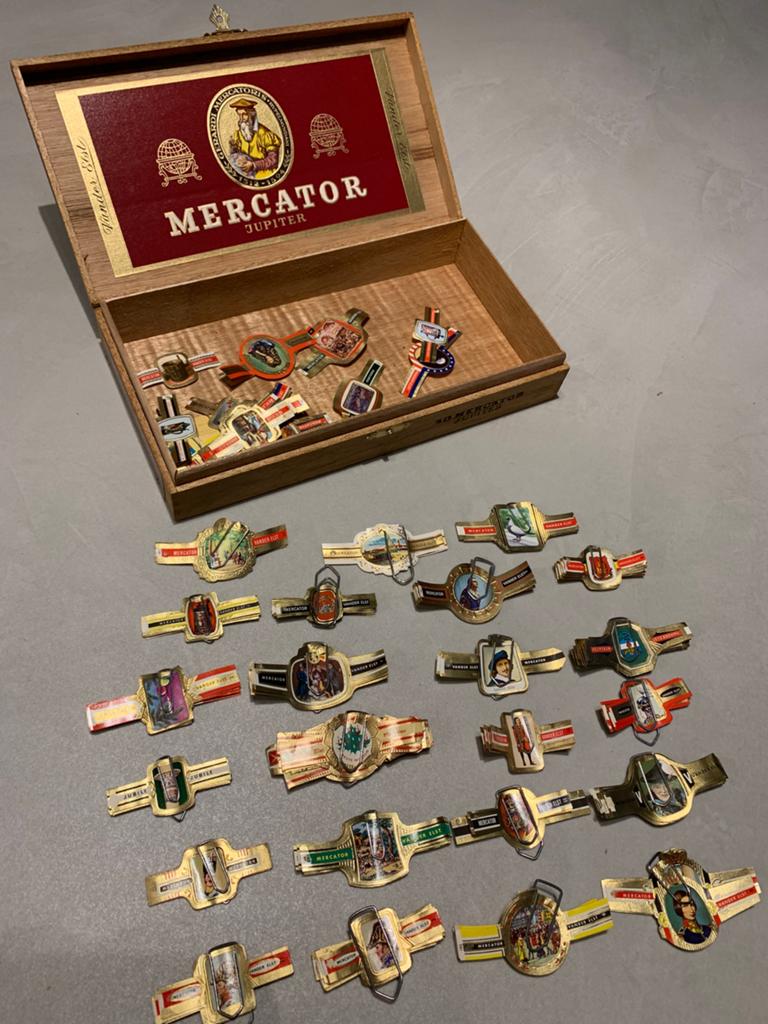 Collection de bracelets à cigares vintage Mercator Jupiter, Enlèvement ou Envoi, Comme neuf, Bagues de cigare