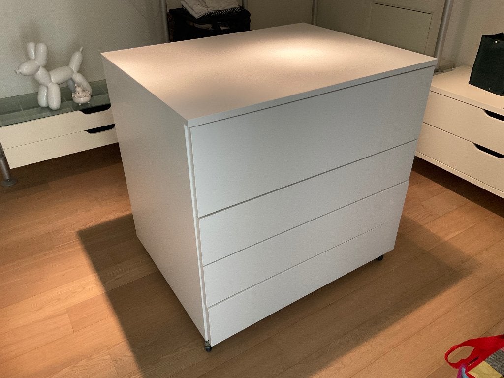Monoblok Dressing Verrijdbaar 4 wielen + rem, Huis en Inrichting, Kasten | Kleerkasten, Ophalen, Zo goed als nieuw, Met lade(s)