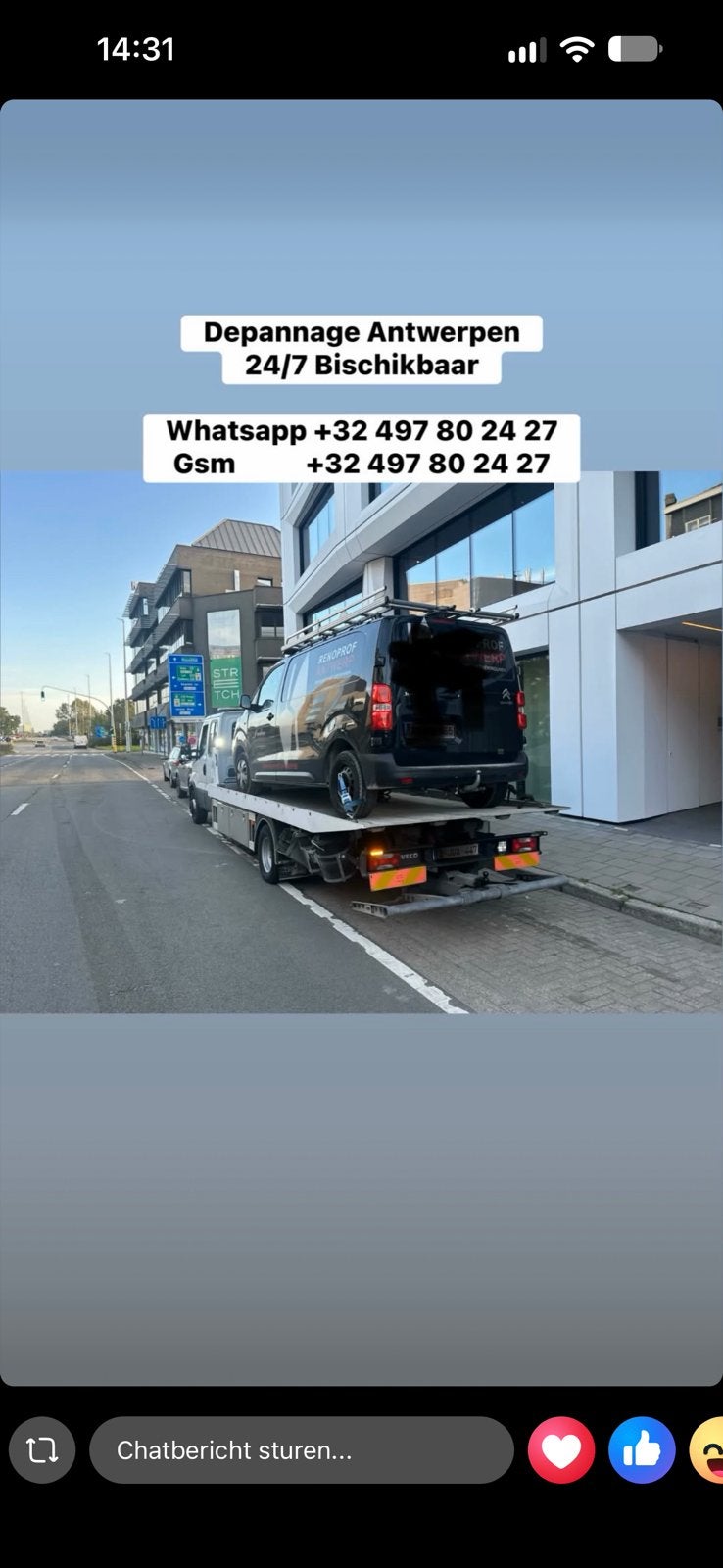 Service de remorquage et de dépannage, Enlèvement ou Envoi