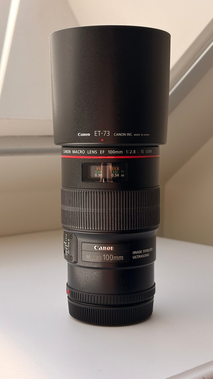 Canon EF 100mm f/2.8L Macro IS USM, Ophalen, Zo goed als nieuw, Canon, Canon EF