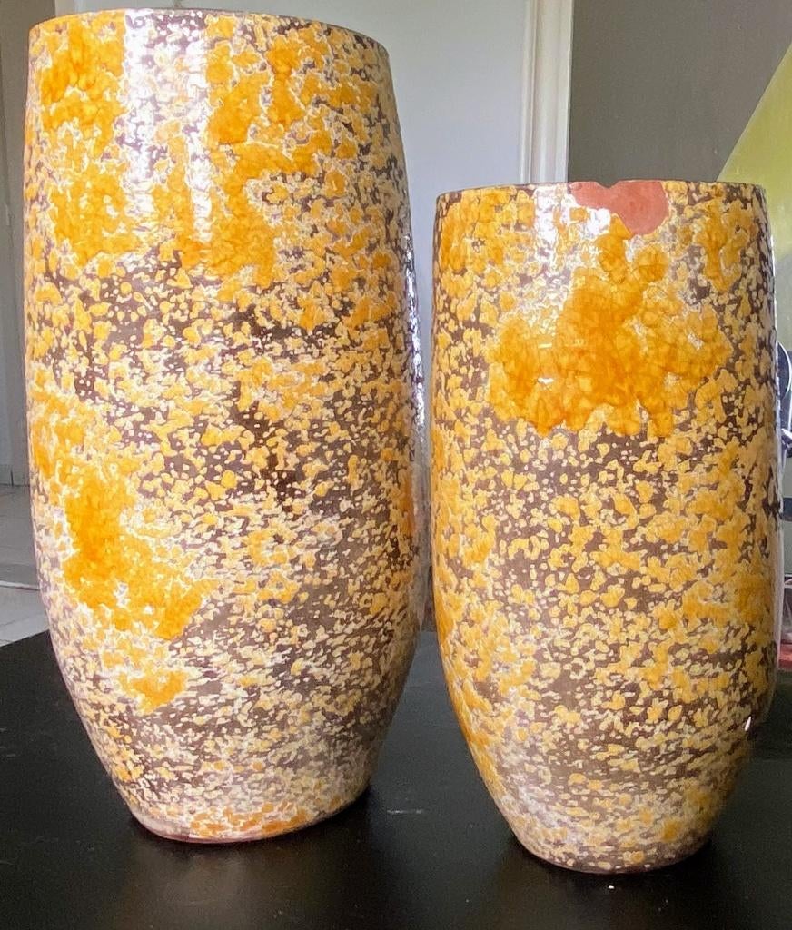 twee potten voor kamerplanten, Ophalen, Gebruikt, Rond, Binnen