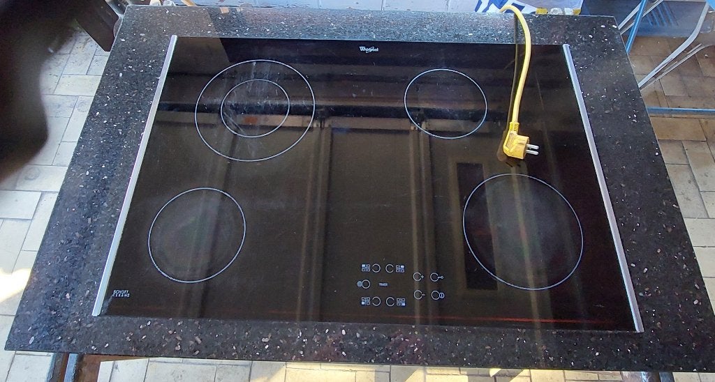 elektrische kookplaat Whirlpool, Ophalen, Gebruikt, 4 kookzones, Inbouw