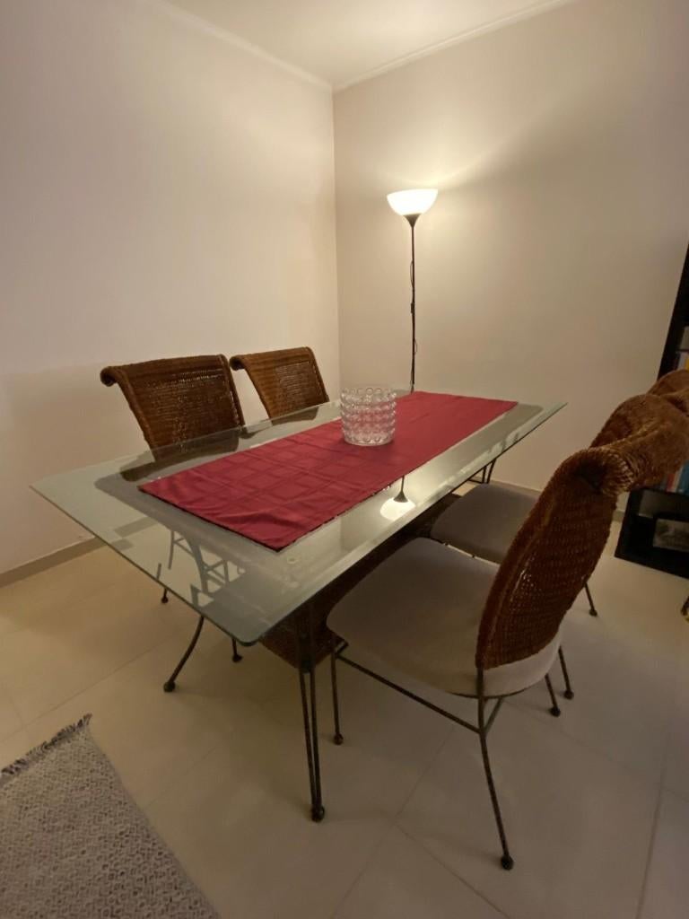 Table a manger et 6 chaises, Verre, 150 à 200 cm, Cinq personnes ou plus, Enlèvement