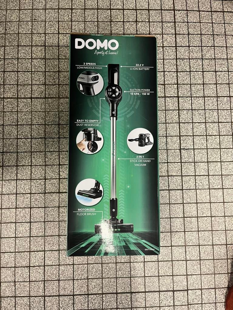 DOMO Steelstofzuiger 2-in-1 draadloos, Enlèvement ou Envoi, Neuf, Réservoir, Moins de 1 200 watts