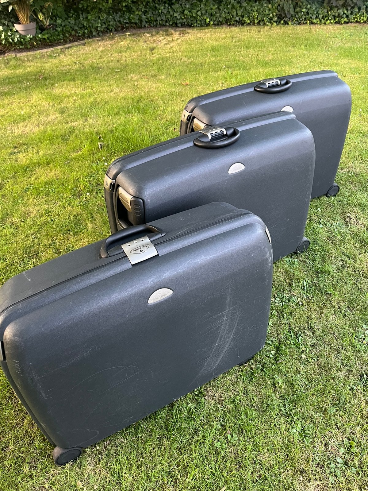 Set van 3 Samsonite valiezen, Handtassen en Accessoires, Koffers, Gebruikt, Hard kunststof, 70 cm of meer, 55 cm of meer