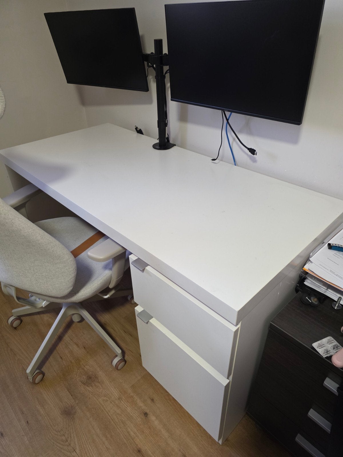 Ikea malm bureau wit, Huis en Inrichting, Ophalen, IKEA, Wit