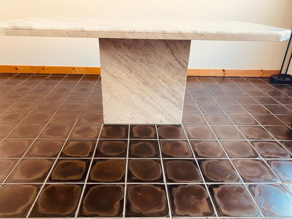 Marmeren eettafel, Huis en Inrichting, Ophalen, Overige materialen, Gebruikt, 50 tot 100 cm