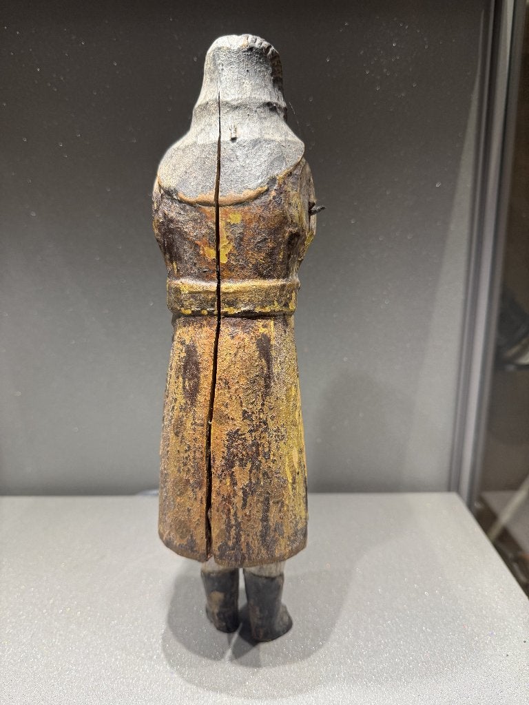 Antiek Houtsnijwerk Jezus Heilige Beeld 25 cm, Verzamelen, Ophalen of Verzenden