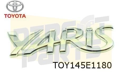 Toyota Yaris (P1) achterklepembleem tekst ''Yaris'' Originee, Neuf, -, -, Toyota