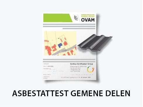 Certificat d'amiante - Pièces communes partout en Flandre