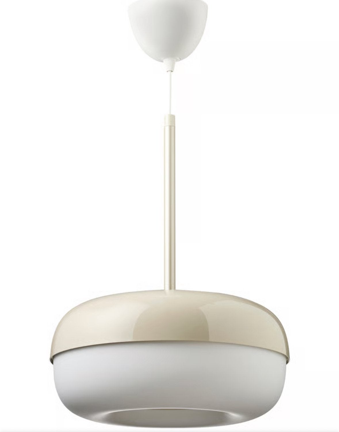Donutlamp - hanglamp IKEA - blasverk beige (3), Ophalen, Nieuw