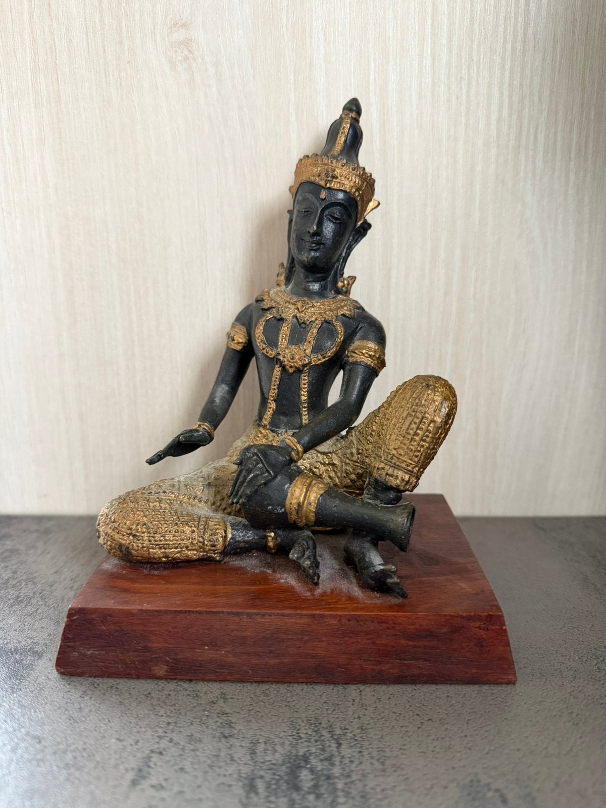 Bronzen Thaise Teppanom-beeldje, Huis en Inrichting, Ophalen of Verzenden, Gebruikt