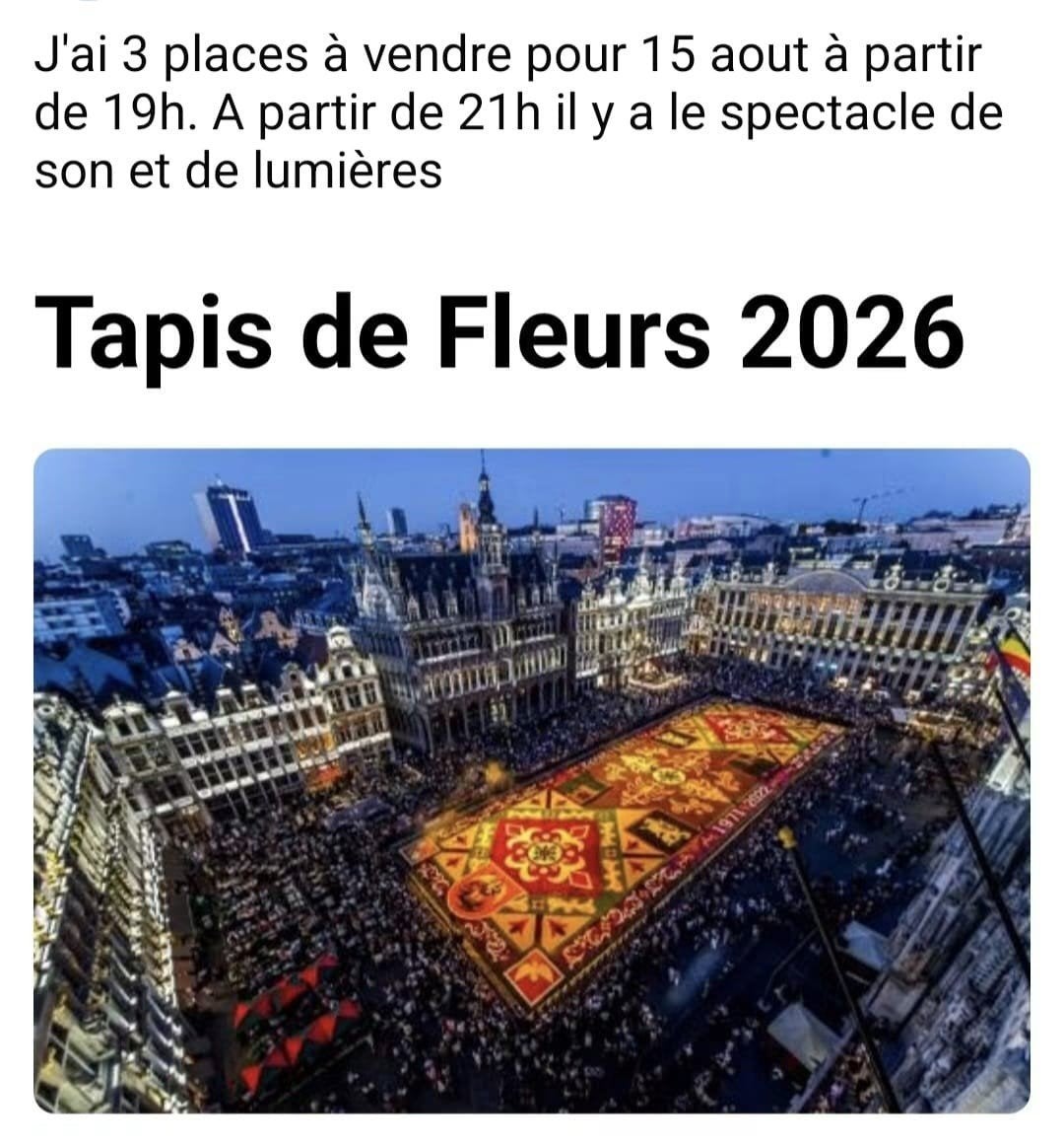 ticket a vendre