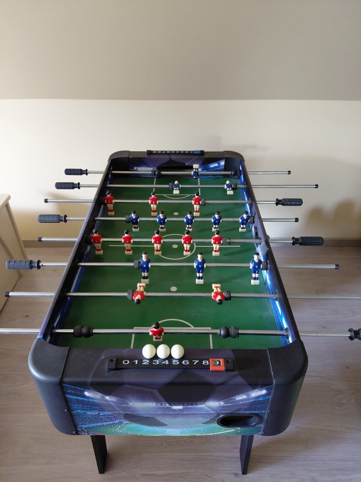 Table de football avec 3 balles., Enlèvement, Comme neuf