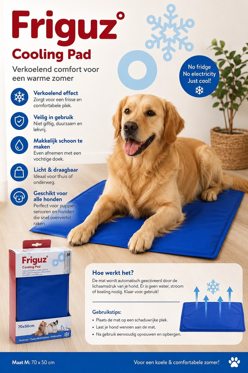 FRIGUZ COOLING PAD M (70 x 50 cm ), Dieren en Toebehoren, Ophalen, Hond