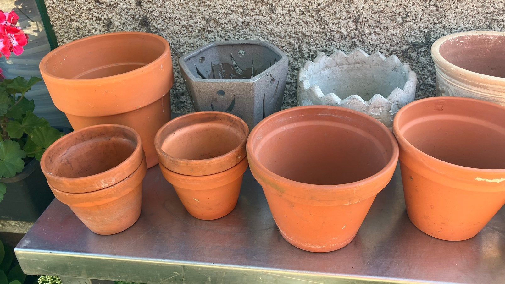 Pots de fleurs 12 pièces, Jardin & Terrasse, Enlèvement, Comme neuf