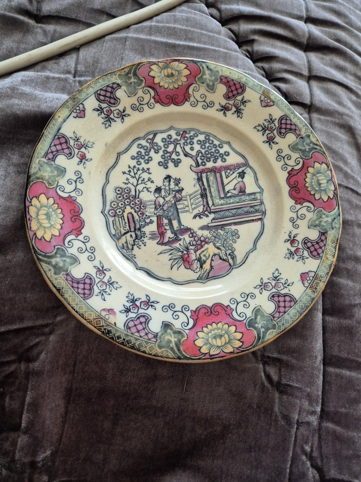 Assiette ancienne Boch Frères Keramis – Modèle "Canton" – Te, Enlèvement ou Envoi