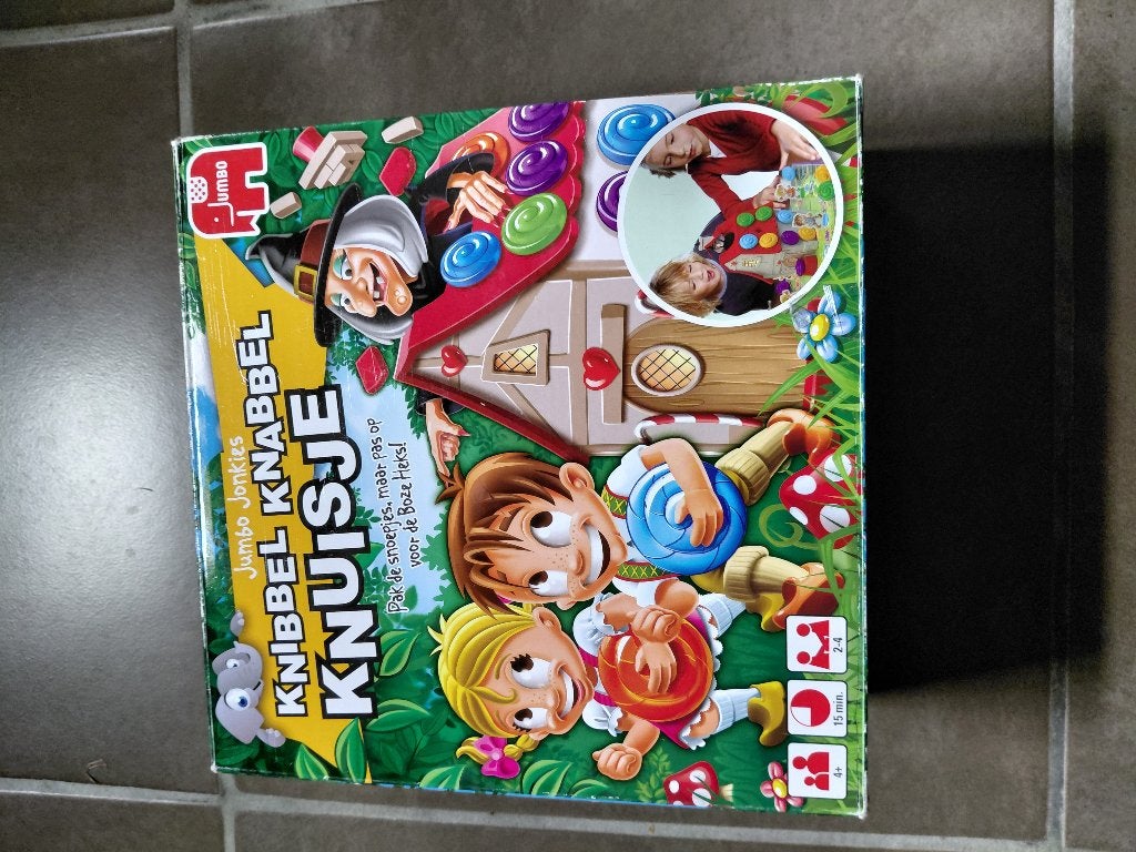 Knibbel knabbel knuisje - hans en grietje, Hobby en Vrije tijd, Een of twee spelers, Ophalen of Verzenden, Gebruikt, Jumbo