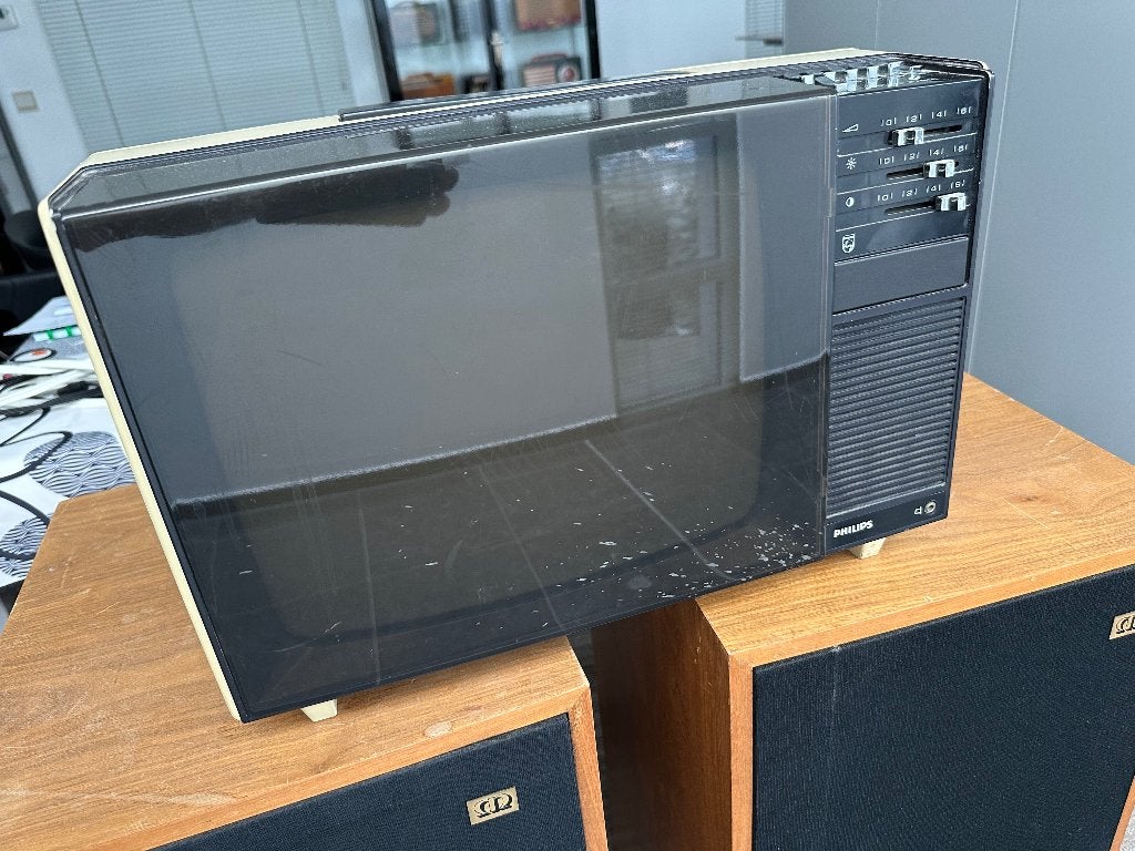 Philips vintage tv zwart wit, Enlèvement, Utilisé, Moins de 40 cm, Philips