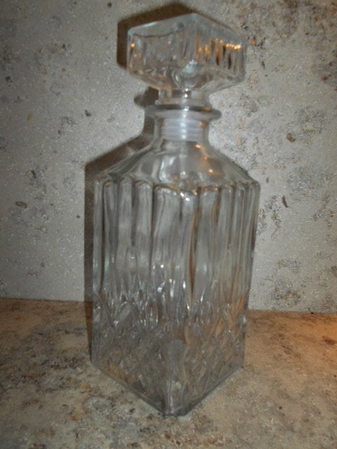 Mooie glazen sierfles / bar fles / karaf, Antiek en Kunst, Ophalen of Verzenden
