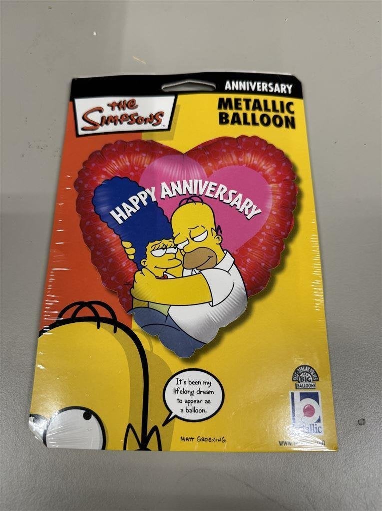 ballon - Metallic balloon the simpsons happy anniversary, Ophalen of Verzenden, Nieuw