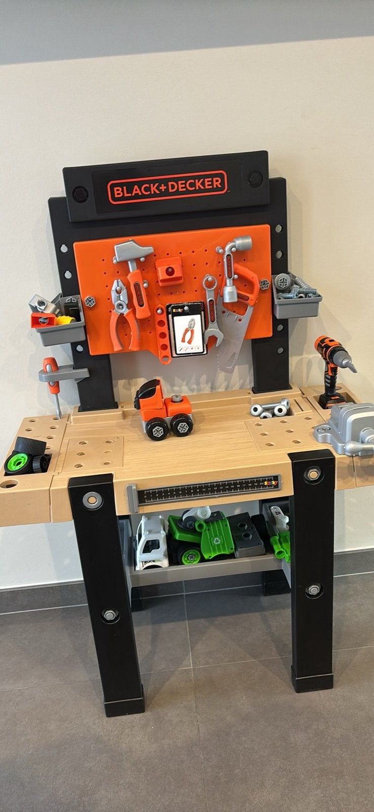 Werkbank black decker kids + extra assecoires, Ophalen, Zo goed als nieuw