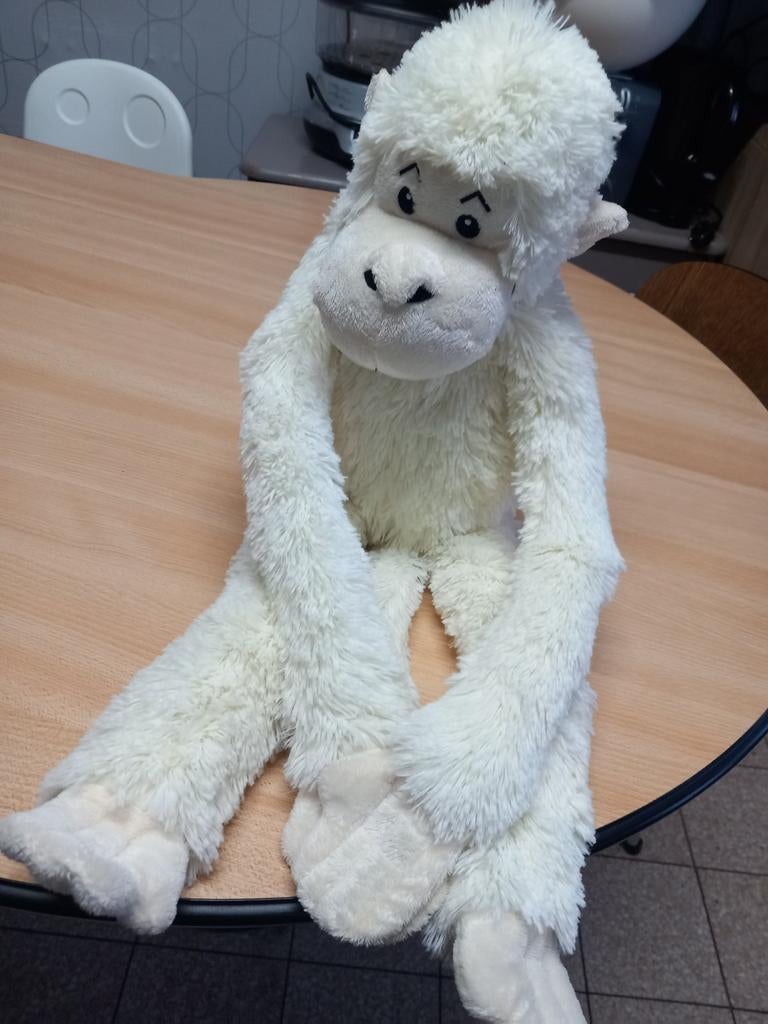 Peluche singe, Enfants & Bébés, Jouets | Peluches, Enlèvement ou Envoi, Blanc, Singe
