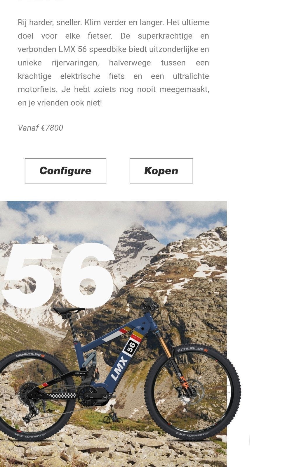 Vélo de course LMX 56, Enlèvement