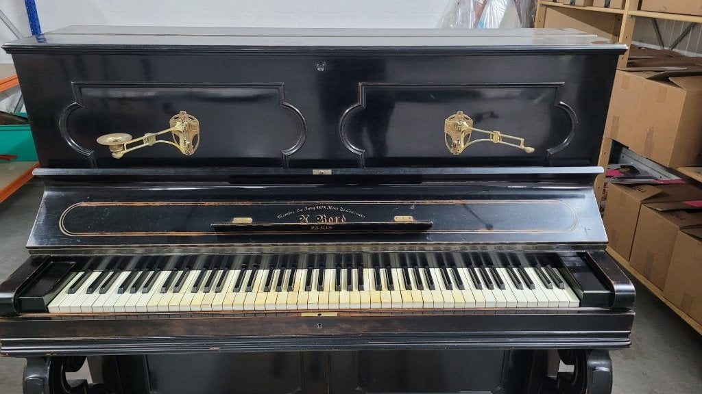 Zwarte piano (Antoine Bord), Muziek en Instrumenten, Piano's, Ophalen, Gebruikt, Zwart, Piano