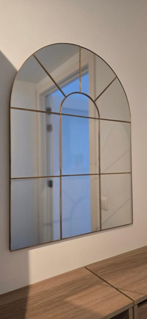 Miroir murale deco doree, Ophalen, Zo goed als nieuw, Minder dan 100 cm, Overige vormen