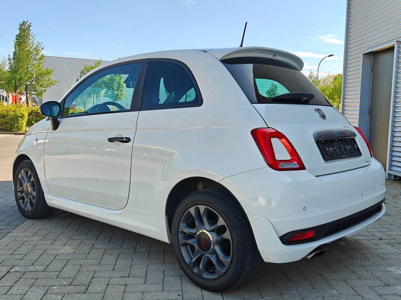 Fiat 500 S (06.2016->) (bj 2019), Auto's, 4 zetels, Gebruikt, Zwart, Wit
