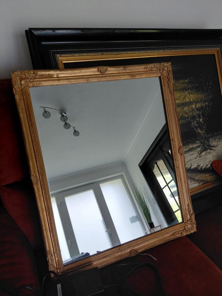 Miroir baroque vintage avec cadre doré, Enlèvement