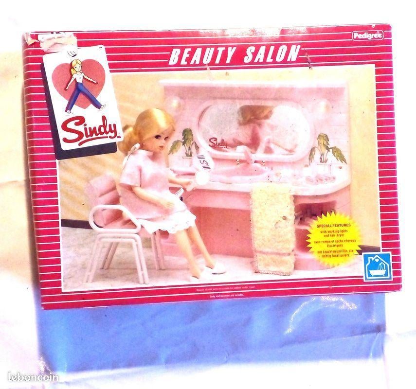 Beauty Salon Sindy. Année 1980-1989 vintage avec poupée, Enlèvement, Utilisé, Poupée