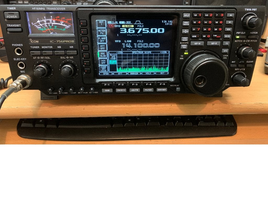 Icom IC-756PRO 3 HF/50MHz Transceiver., Ophalen of Verzenden, Zo goed als nieuw, Zender en Ontvanger