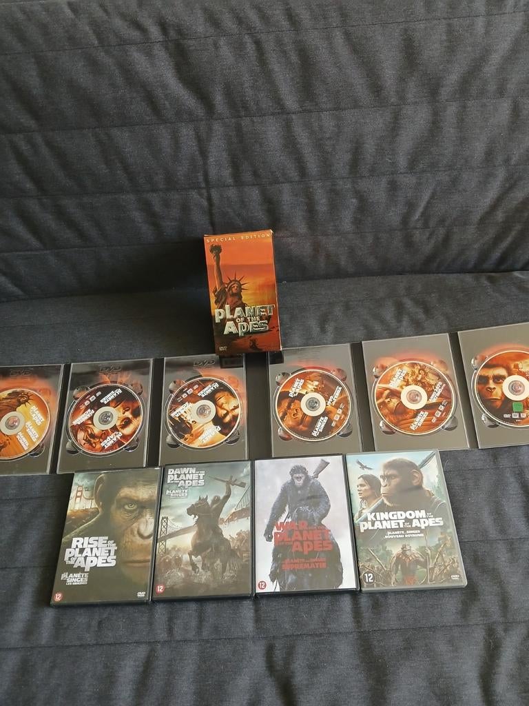 Al de films van de apen planeet de 5 oude en 4 nieuwe, Ophalen