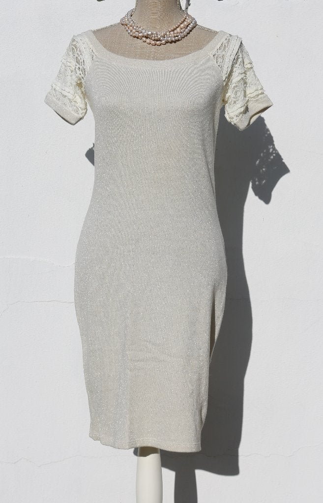Jolie robe irisée en coton Taille 38, Vêtements | Femmes, Taille 38/40 (M), Enlèvement ou Envoi, Beige, Comme neuf