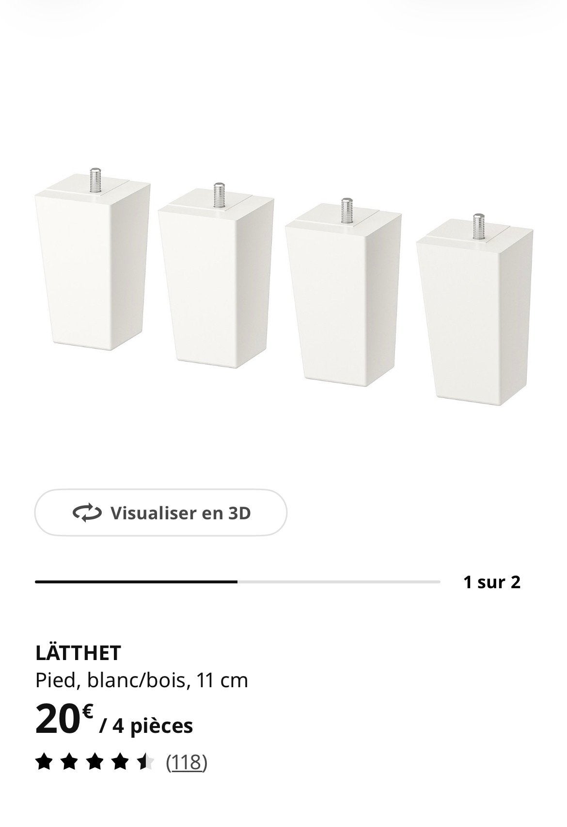 Latthet pied meuble ikea platsa, Enlèvement, Comme neuf
