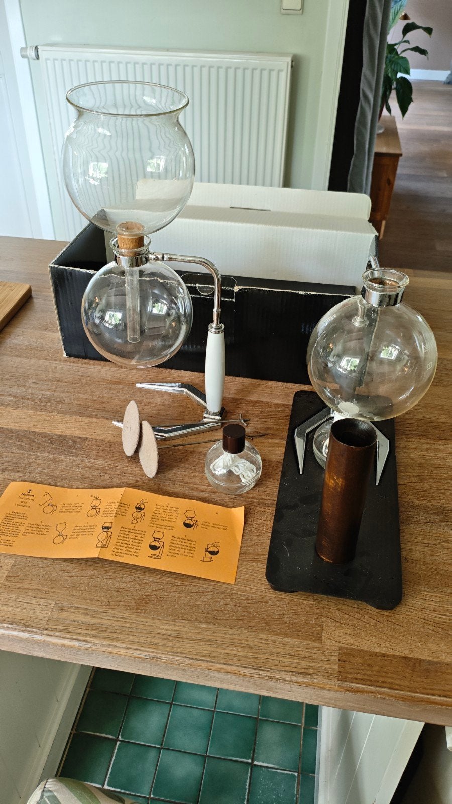 Vintage Hellem Siphon Koffiezetapparaat, Enlèvement, Utilisé