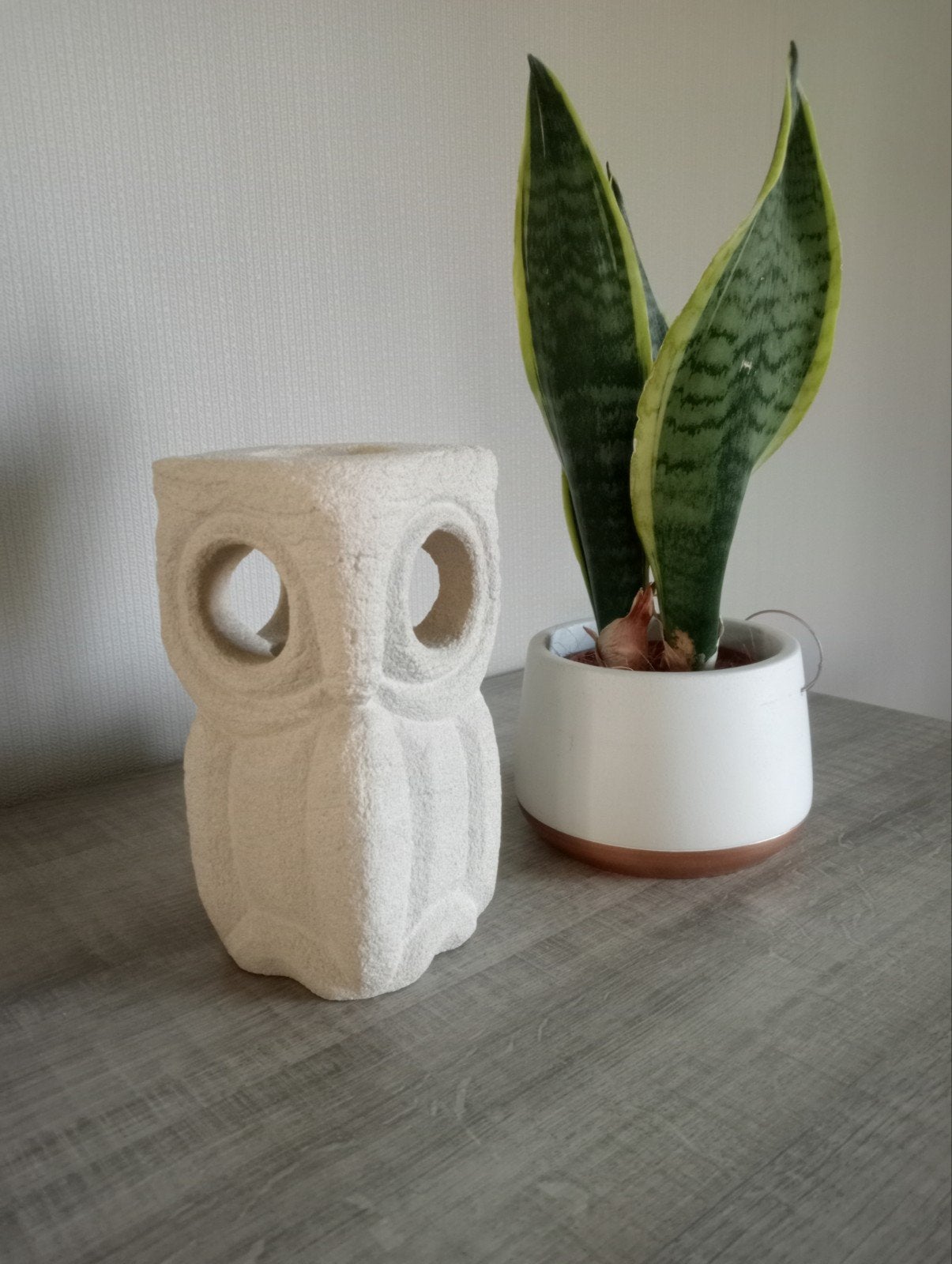 Lampe hibou originale ALBERT TORMOS vintage années 70's, Enlèvement, 19 cm, Lampe