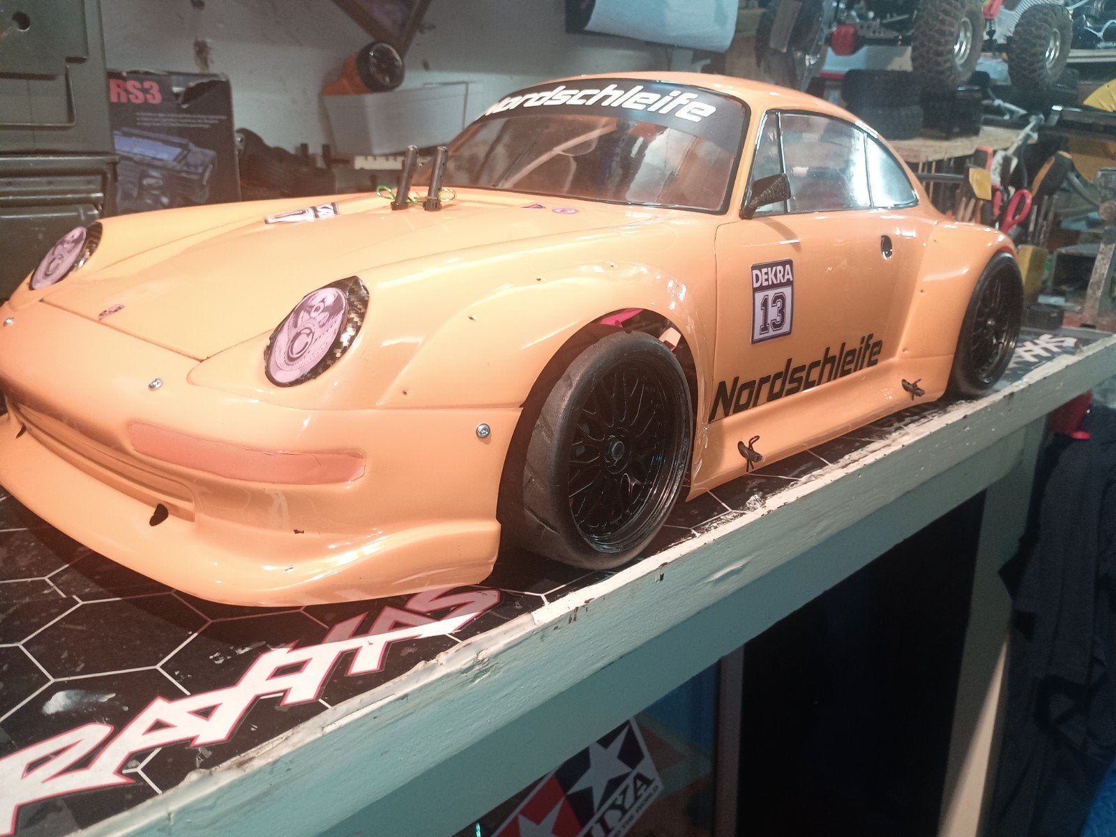 8xridden fg porsche gt2 993, nouvelle carrosserie +- 330 eur, Autres échelles, Enlèvement ou Envoi, Comme neuf, Électro