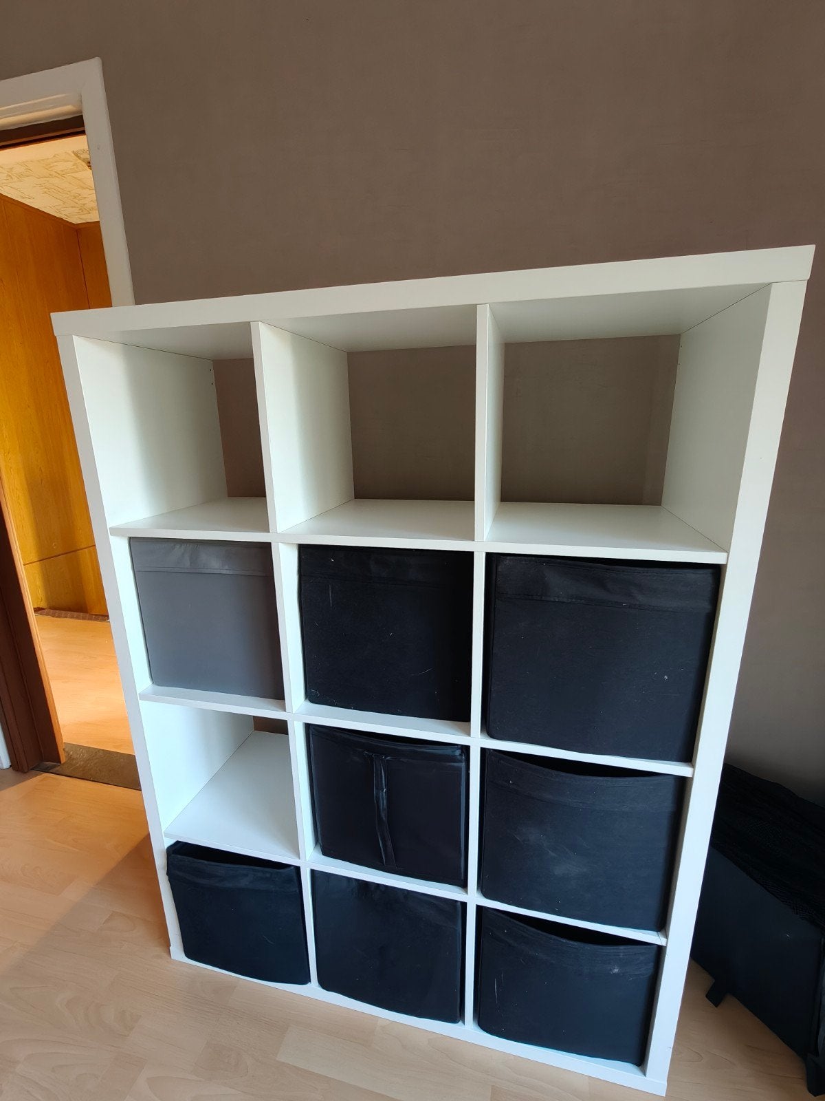 Ikea Kallax 3x4 + bakken/mandjes, Ophalen, Gebruikt