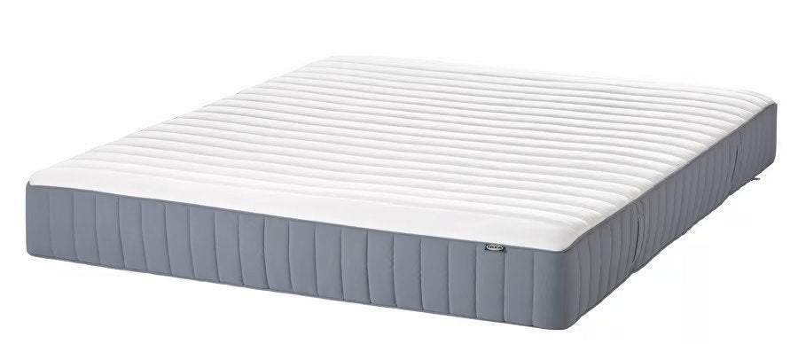 Matelas à ressorts ensachés, mi-ferme/bleu clair, 160x200 cm, Matelas, Comme neuf, Enlèvement, 200 cm