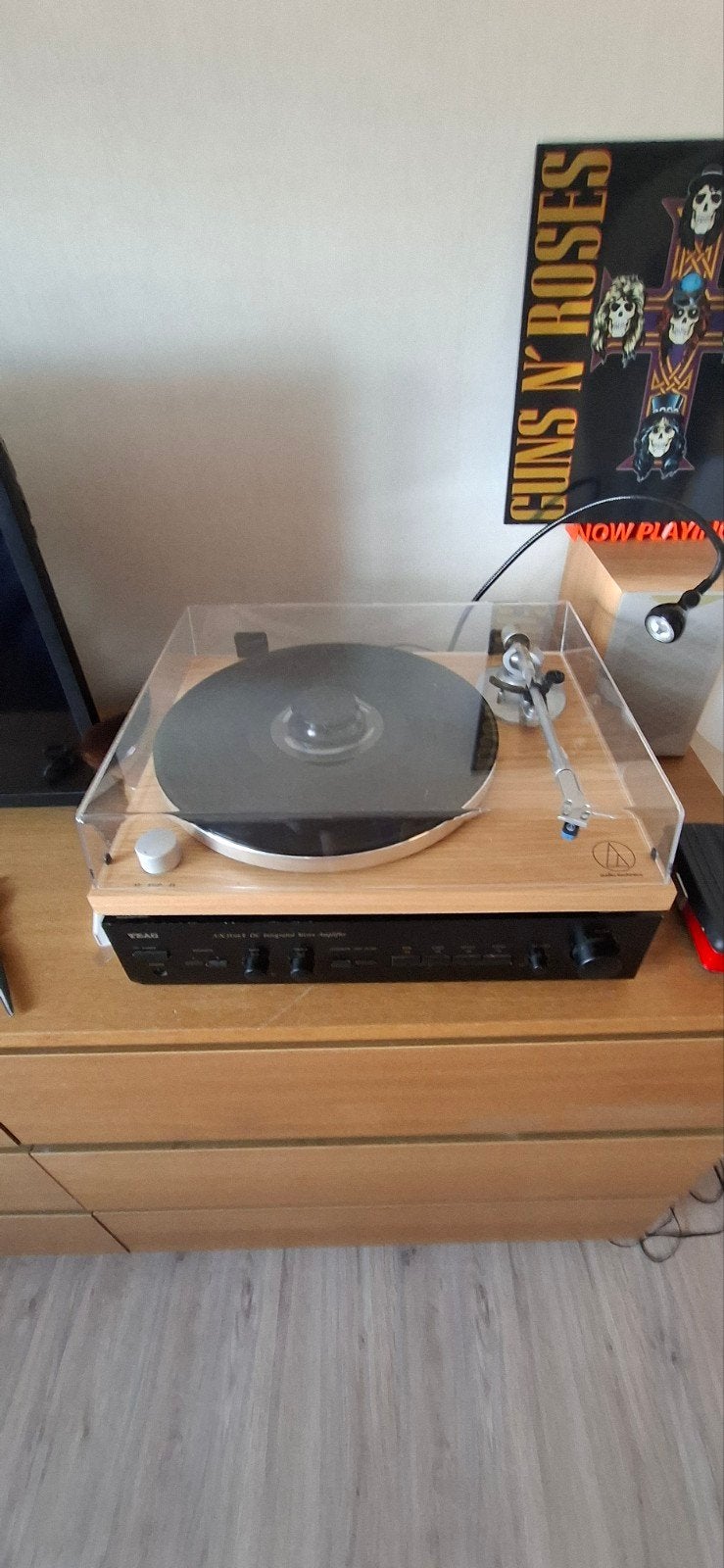 Audio-Technica AT-LPW30TK + cellule VM95C – Superbe état, TV, Hi-fi & Vidéo, Enlèvement, Comme neuf, Tourne-disque, Autres marques