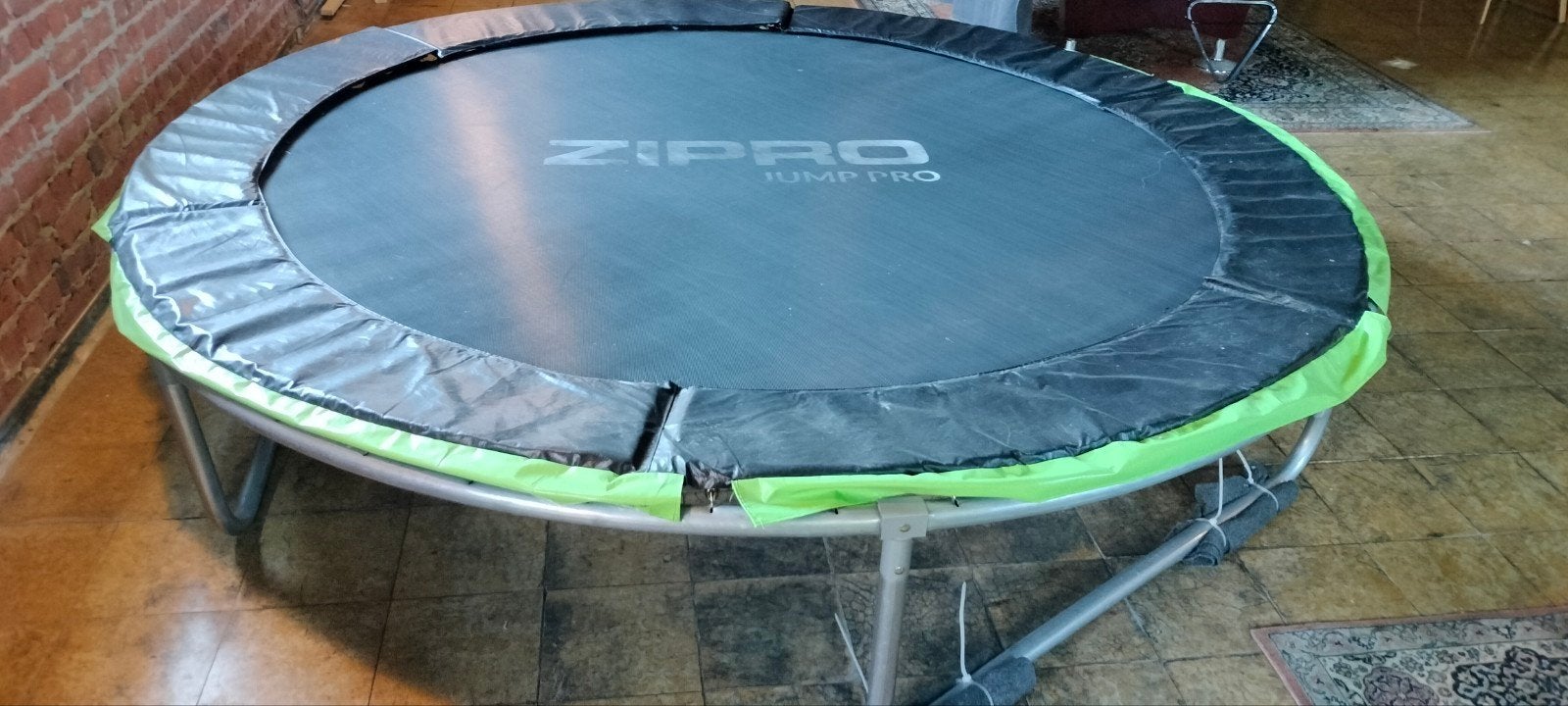 Trampoline ZIPRO- 252cm - met veiligheidsnet en ladder, Kinderen en Baby's, Ophalen, Gebruikt