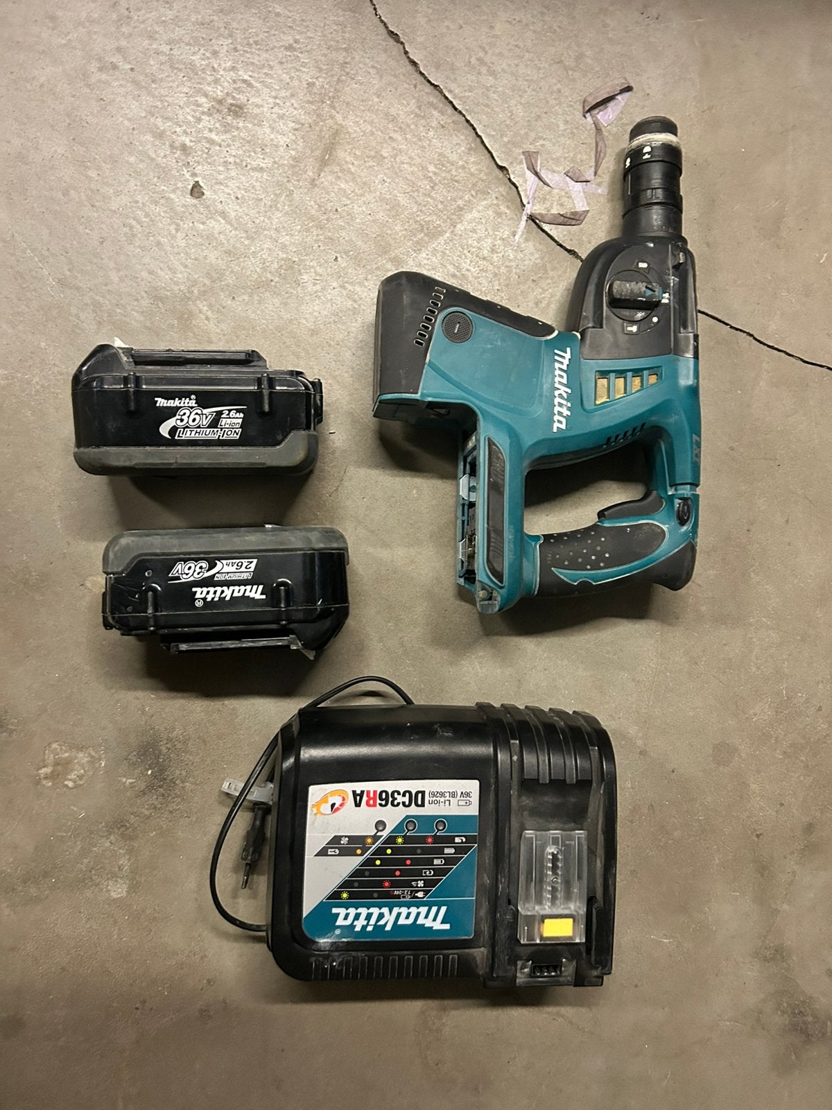 Marteau perforateur Makita 36v, Enlèvement, Utilisé, Marteau perforateur et/ou Marteau piqueur