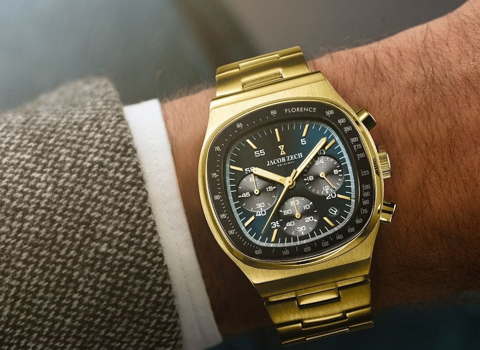 Jacob Zech Florence horloge t.w.v € 399 NIEUW!, Enlèvement ou Envoi, Étanche, Neuf, Noir