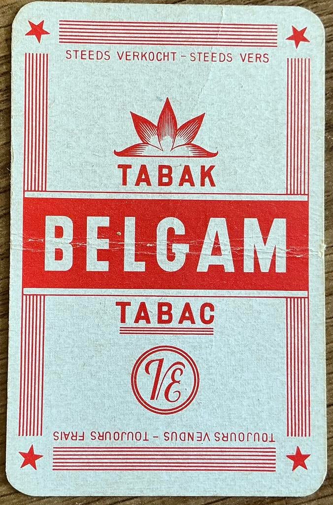 Speelkaart VANDER ELST/BELGAM TABAK, Verzamelen, Ophalen of Verzenden, Zo goed als nieuw, Speelkaart(en)