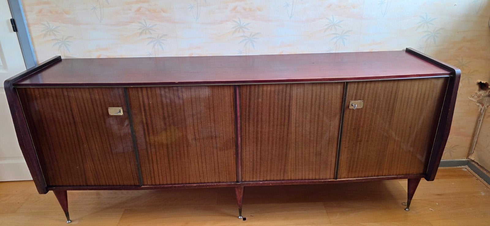 Vintage dressoir jaren 50–60 – stijlvolle retro kast, Ophalen, Gebruikt, Met lade(s), Vintage retro jaren 50-60