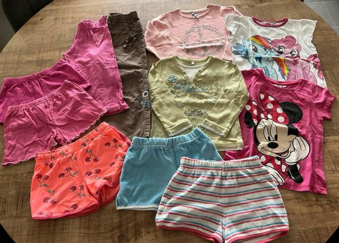 Lot meisjes kledij maat 110-116, Ophalen, Gebruikt, Maat 110