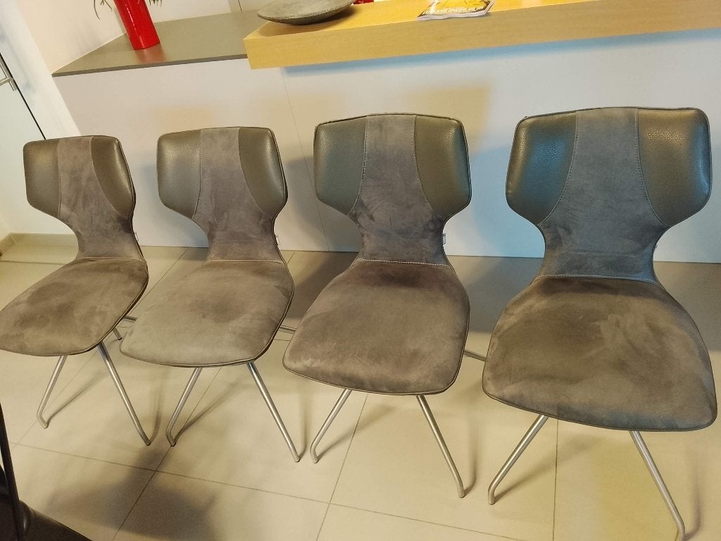 4 chaises XOON grises, Gris, Modern, tijdloos, Enlèvement, Utilisé